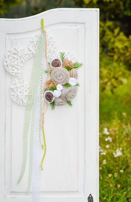 Decorazione porta fiorita #3081