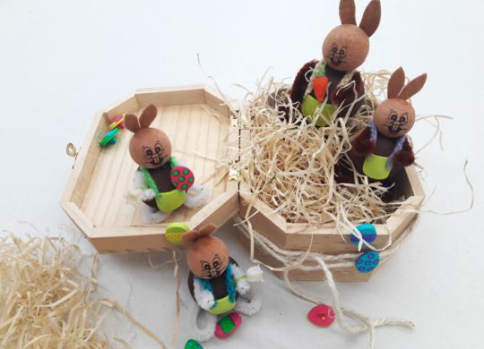Kunterbunte Hasenfamilie #3084 6
