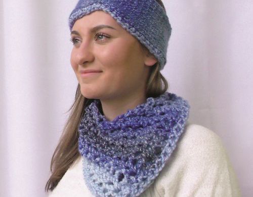 #3153 Stirnband Schal blue waves Titel