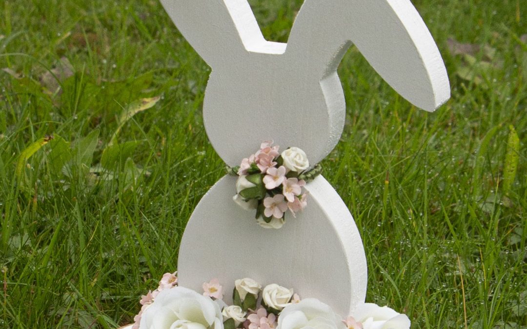 Coniglietto di Pasqua con fiori #3223
