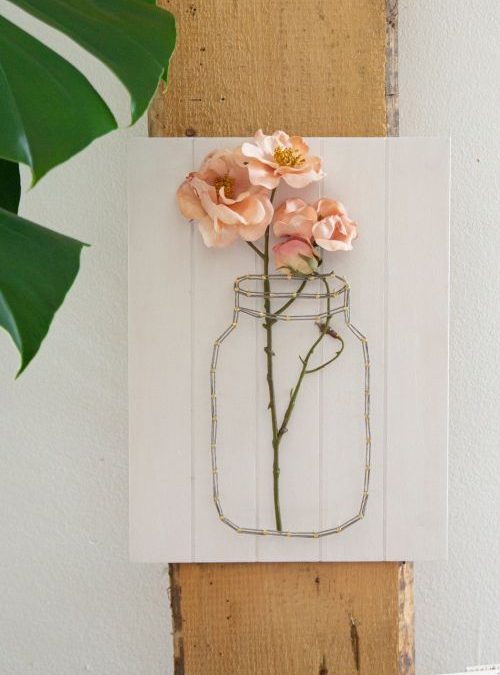 String art con fiori #3228