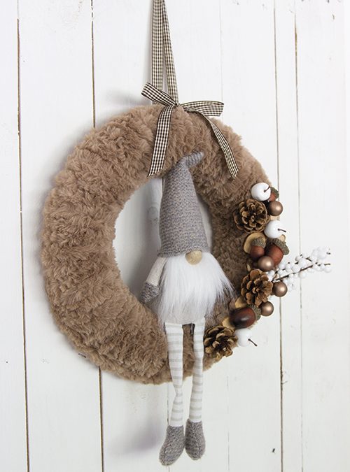 Flauschiger Weihnachtskranz – Cuddly twist #3260