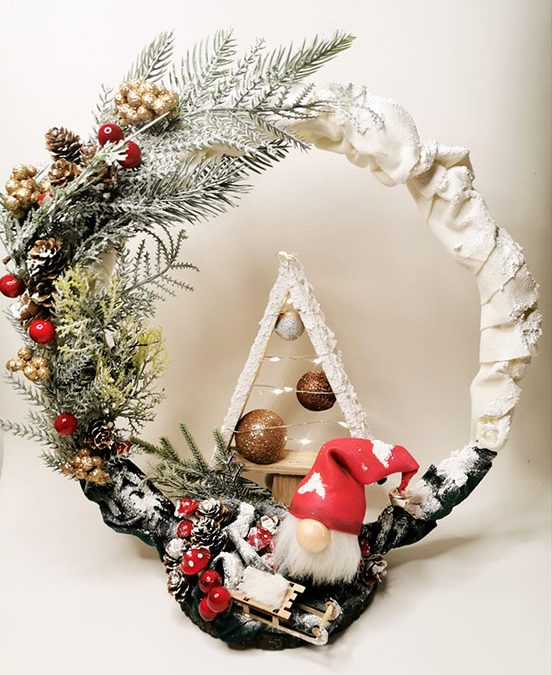 Christmas garland with dwarf #3277