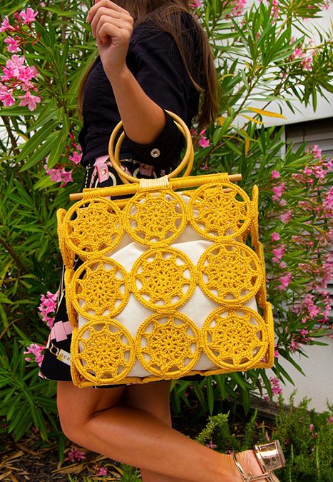 Tasche mit Makramee Glitter #3310