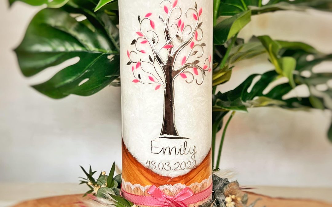 Candele per battesimo per bimbe #3326