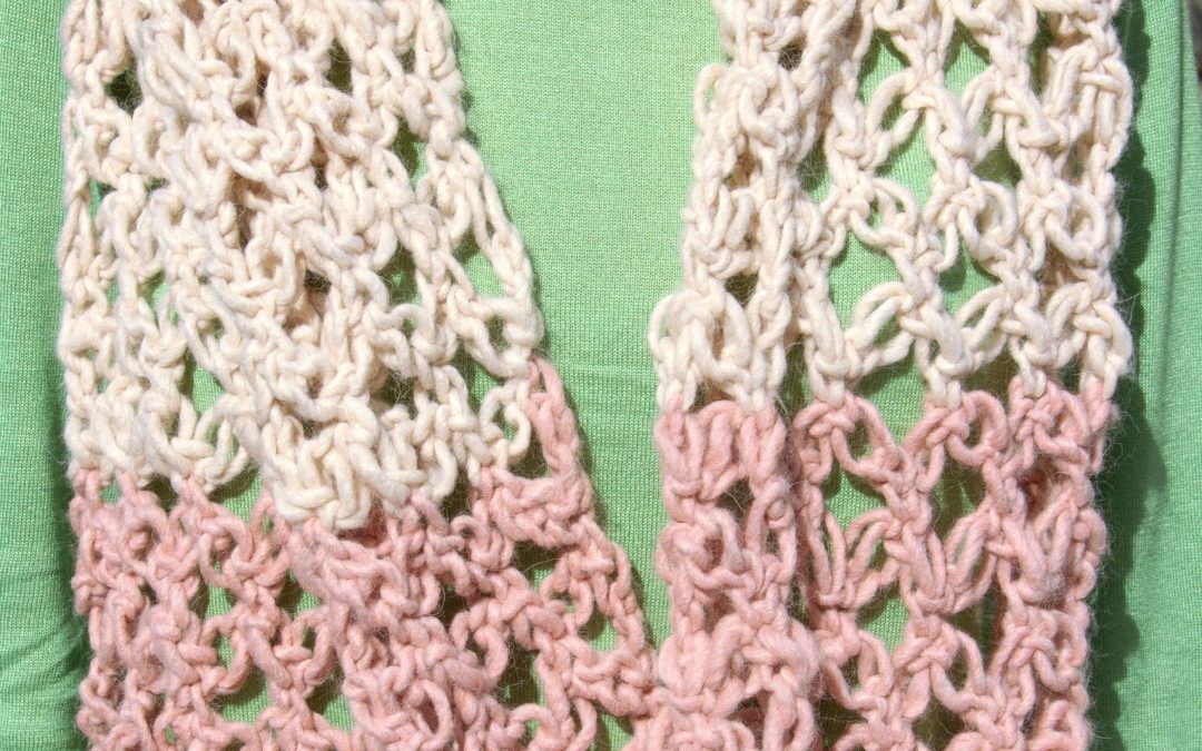 Bunter Schal mit Hexenstich #3400