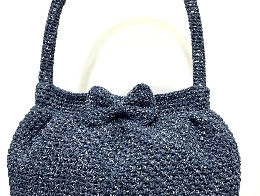Tasche mit makramee glitter #3371
