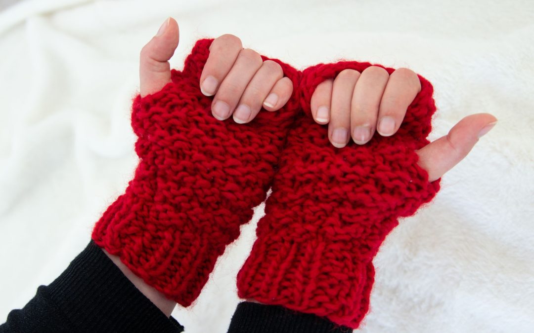 Strickhandschuhe aus Alpakawolle #3380