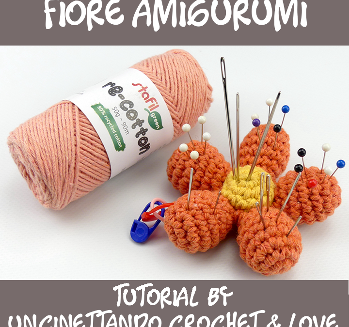 Amigurumi: Blumen-Schlüsselanhänger und Nadelkissen #3387