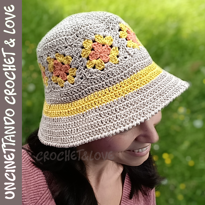 Fisherman's hat with Granny Square crochet #3425 – Stafil – ricamo,  bigiotteria e hobbistica