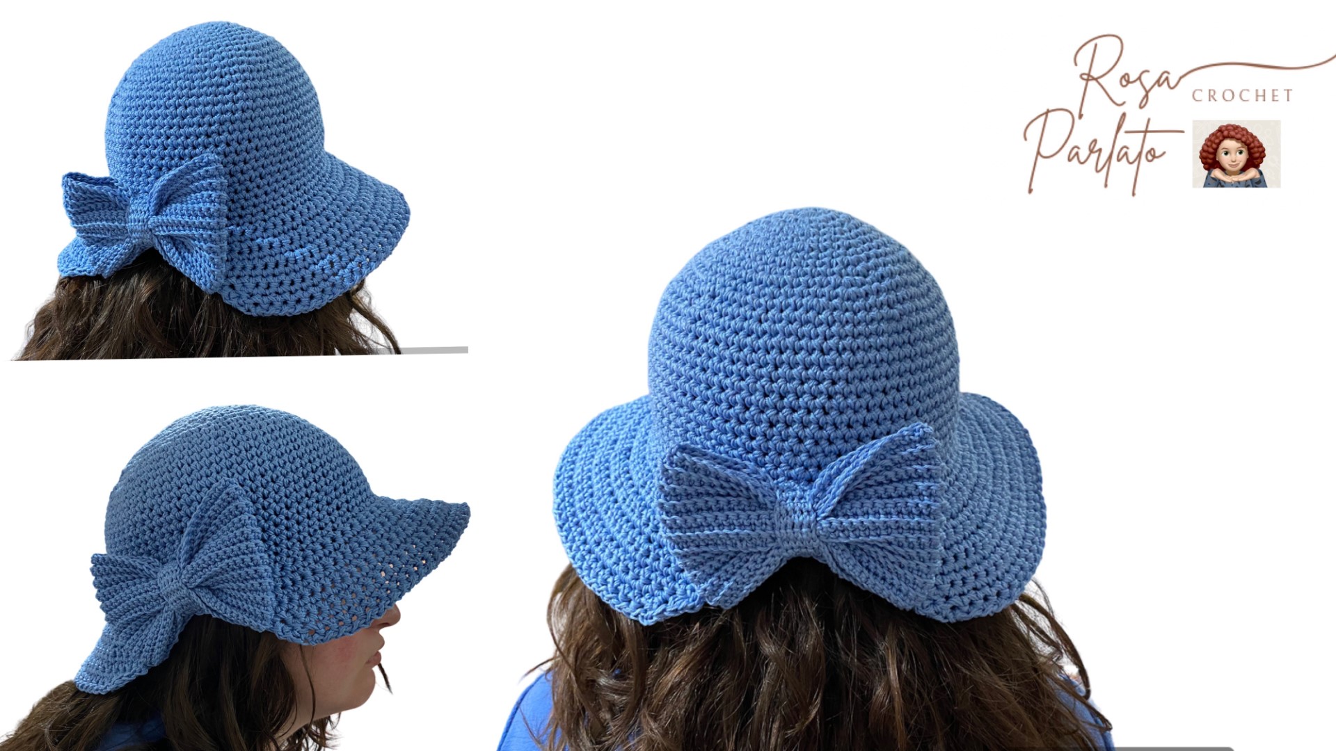 Youtube crochet hat with brim sales